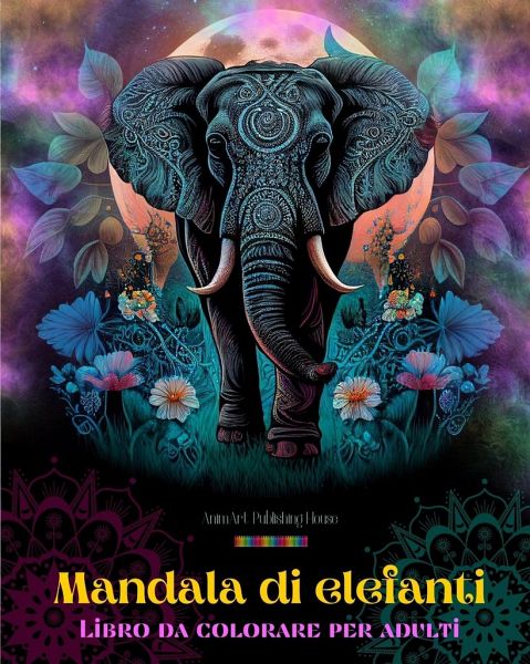 Mandala di elefanti Libro da colorare per adulti Disegni