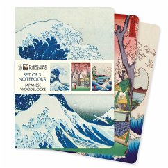 Japanese Woodblocks Set of 3 Standard Notebooks - Flame Tree Publishing