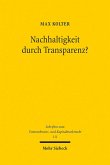 Nachhaltigkeit durch Transparenz? (eBook, PDF)