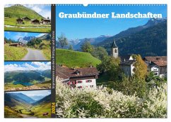 Graubündner Landschaften 2024 (Wandkalender 2024 DIN A2 quer), CALVENDO Monatskalender