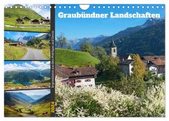 Graubündner Landschaften 2024 (Wandkalender 2024 DIN A4 quer), CALVENDO Monatskalender