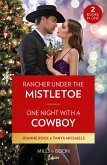 Rancher Under The Mistletoe / One Night With A Cowboy