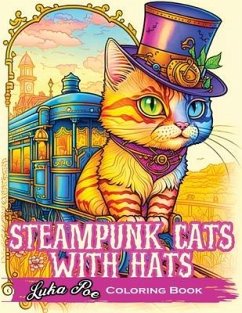 Steampunk Cats With Hats: Unleash Your Creativity with Steampunk Cats Wearing Hats: A Unique Coloring Experience - Poe, Luka