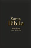 Biblia Rvr60 Letra Grande/Tamaño Manual - Negro Vinilo (Bible Rvr60 Lp/Pocket Size - Black Gloss)