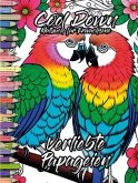 Cool Down   Malbuch für Erwachsene: Verliebte Papageien