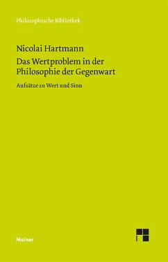 Das Wertproblem in der Philosophie der Gegenwart - Hartmann, Nicolai