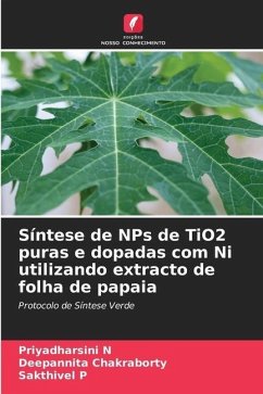 Síntese de NPs de TiO2 puras e dopadas com Ni utilizando extracto de folha de papaia - N, Priyadharsini;Chakraborty, Deepannita;P, Sakthivel