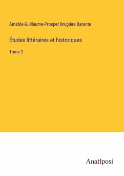 Cover Études littéraires et historiques