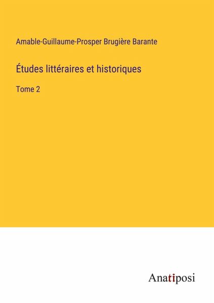 Études littéraires et historiques