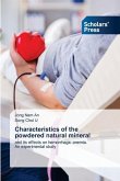 Characteristics of the powdered natural mineral