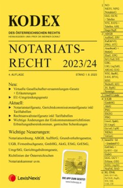 Cover KODEX Notariatsrecht 2023/24 - inkl. App