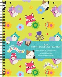 Squishmallows 12-Month 2024 Monthly/Weekly Planner Calendar - Jazwares