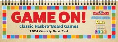 Game On! 2024 12-Month Spiral Weekly Desk Pad: Classic Hasbro Board Games - Hasbro