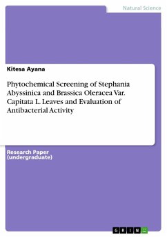 Phytochemical Screening of Stephania Abyssinica and Brassica Oleracea Var. Capitata L. Leaves and Evaluation of Antibacterial Activity - Ayana, Kitesa