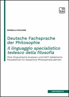 Cover Deutsche Fachsprache der Philosophie   Il linguaggio specialistico tedesco della filosofia (eBook, PDF)