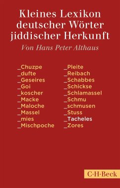Kleines Lexikon deutscher Wörter jiddischer Herkunft (eBook, PDF)