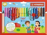 Filzstift mit Kappenring - STABILO Cappi - 18er Pack - mit 18 verschiedenen Farben Filzstift mit Kappenring - STABILO Cappi - 18er Pack - mit 18 verschiedenen Farben