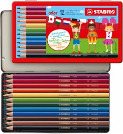 Buntstift - STABILO color - 12er Metalletui - mit 12 verschiedenen Farben
