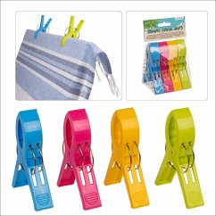 Cover Wäscheklammer groß für Badetücher, bunt, 4er Set