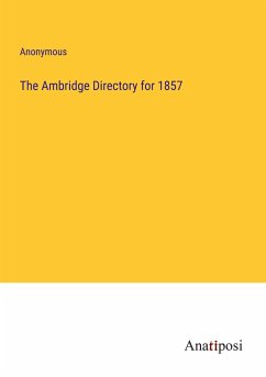 The Ambridge Directory for 1857 - Anonymous