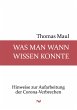 Was man wann wissen konnte (eBook, ePUB) - Bild 1