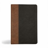 KJV Personal Size Giant Print Bible, Black/Brown Leathertouch