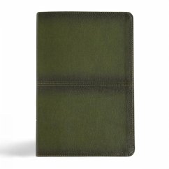 CSB Men's Daily Bible, Olive Leathertouch, Indexed