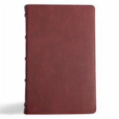 CSB Single-Column Personal Size Bible, Holman Handcrafted Collection, Premium Marbled Burgundy Calfskin - Csb Bibles By Holman