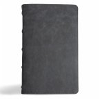 CSB Single-Column Personal Size Bible, Holman Handcrafted Collection, Marbled Slate Premium Calfskin