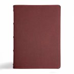 CSB Verse-By-Verse Reference Bible, Holman Handcrafted Collection, Marbled Burgundy Premium Calfskin