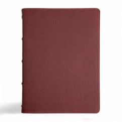 CSB Verse-By-Verse Reference Bible, Holman Handcrafted Collection, Marbled Burgundy Premium Calfskin - Csb Bibles By Holman