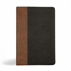 KJV Personal Size Giant Print Bible, Black/Brown Leathertouch, Indexed - Holman Bible Publishers