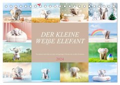 Der kleine weiße Elefant (Tischkalender 2024 DIN A5 quer), CALVENDO Monatskalender