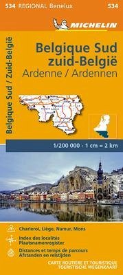 Southern Belgium and Ardennes - Michelin Regional Map 534 - Michelin