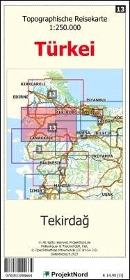 Tekirdag - Topographische Reisekarte 1:250.000 Türkei (Blatt 13) - Mollenhauer, Jens Uwe