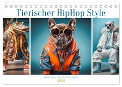 Tierischer HipHop Style (Tischkalender 2024 DIN A5 quer), CALVENDO Monatskalender