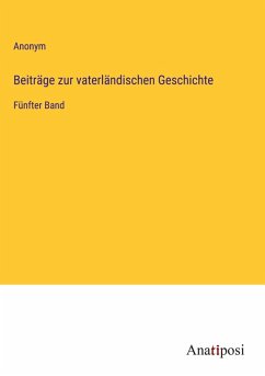Cover Beiträge zur vaterländischen Geschichte