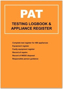 Cover PAT (Portable Appliance Testing) Logbook