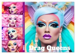 Drag Queens. Glamouröse und wunderschöne Drag-Kunst (Wandkalender 2024 DIN A2 quer), CALVENDO Monatskalender