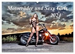 Motorräder und Sexy Girls (Wandkalender 2024 DIN A2 quer), CALVENDO Monatskalender