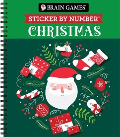 Brain Games - Sticker by Number: Christmas (28 Images to Sticker - Santa Cover - Bind Up) - Publications International Ltd; Brain Games; New Seasons