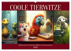 Coole Tierwitze (Wandkalender 2024 DIN A2 quer), CALVENDO Monatskalender