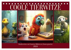 Coole Tierwitze (Tischkalender 2024 DIN A5 quer), CALVENDO Monatskalender