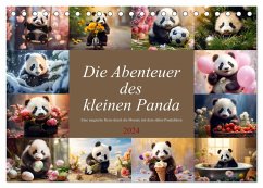 Die Abenteuer des kleinen Panda (Tischkalender 2024 DIN A5 quer), CALVENDO Monatskalender - Meutzner, Dirk