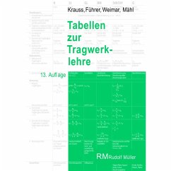 Tabellen zur Tragwerklehre - Mähl, Florian;Krauß, Franz;Weimar, Thorsten