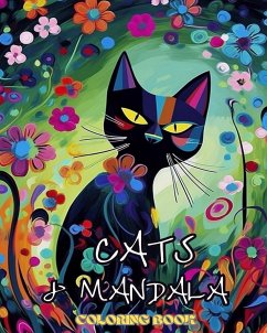 Cats with Mandalas - Adult Coloring Book - Books, Cats Lovers Coloring