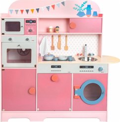 Small foot 11465 - Kinderküche Rosa Gourmet mit Zubehör, Spielhöhe: ca. 50 cm