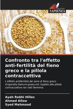 Confronto tra l'effetto anti-fertilità del fieno greco e la pillola contraccettiva - Hilles, Ayah Rebhi;Allow, Ahmed;Mahmood, Syed