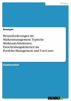 Herausforderungen im Markenmanagement. Typische Markenarchitekturen, Entscheidungskriterien im Portfolio-Management und Use-Cases (eBook, PDF)
