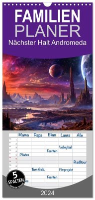 Familienplaner 2024 - Nächster Halt Andromeda mit 5 Spalten (Wandkalender, 21 x 45 cm) CALVENDO - Waurick, Kerstin